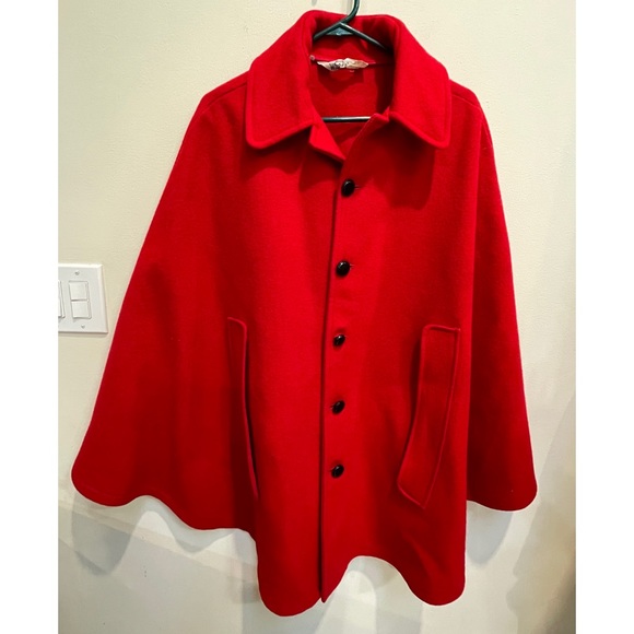 Woolrich Jackets & Blazers - Vintage Woolrich Red Wool Cape       Med
